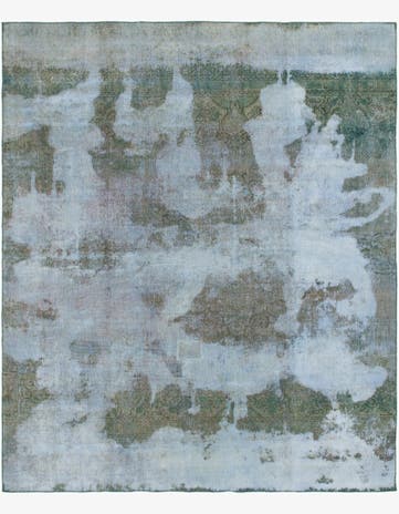 8' 10 x 10' 7 Hand Knotted Ultra Vintage Persian Wool Rug