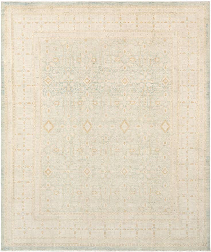 Detail image of 8' 2 x 9' 11 Hand Knotted Ziegler Rug
