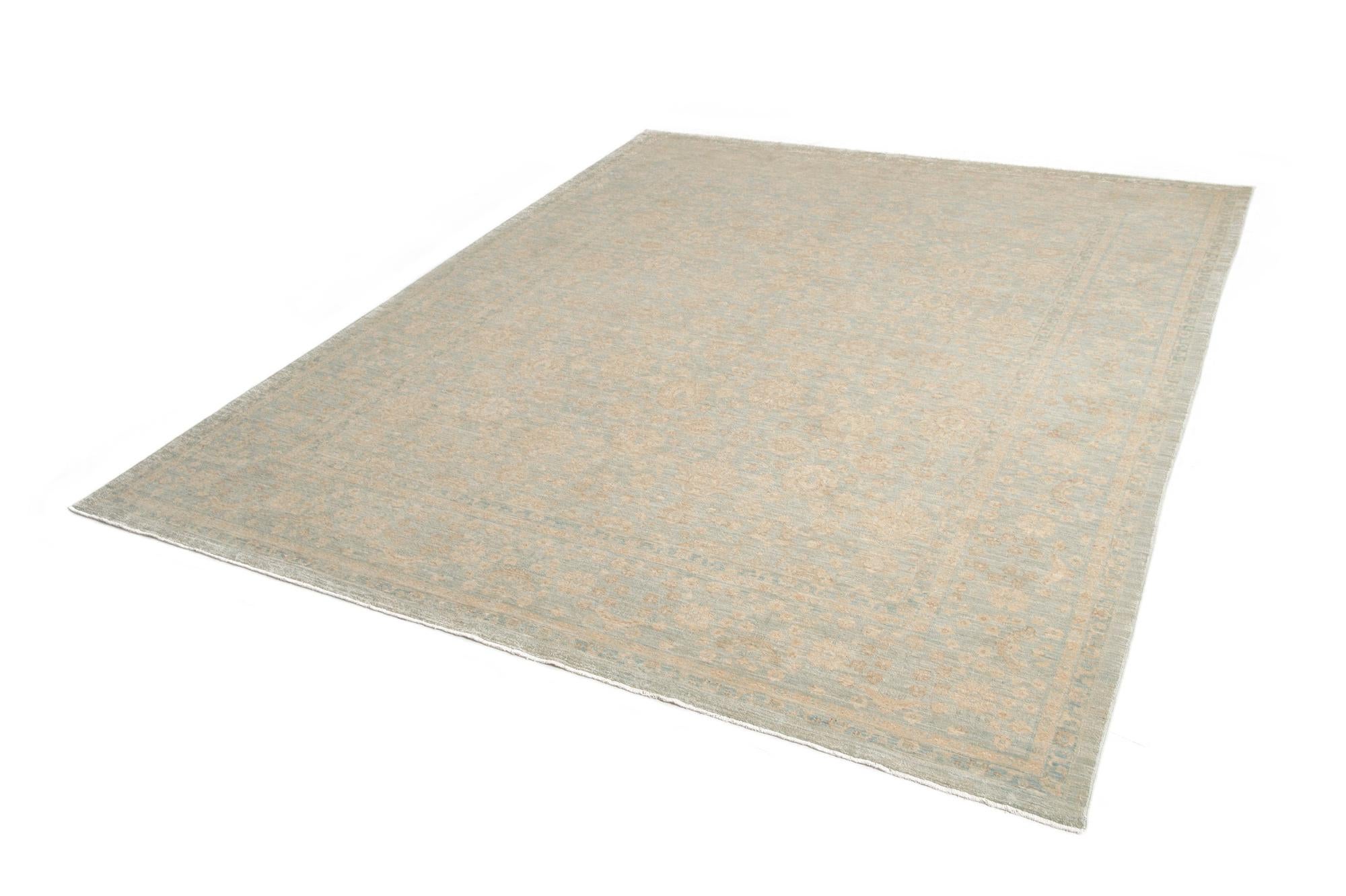 7' 11 x 9' 10 Hand Knotted Ziegler Rug