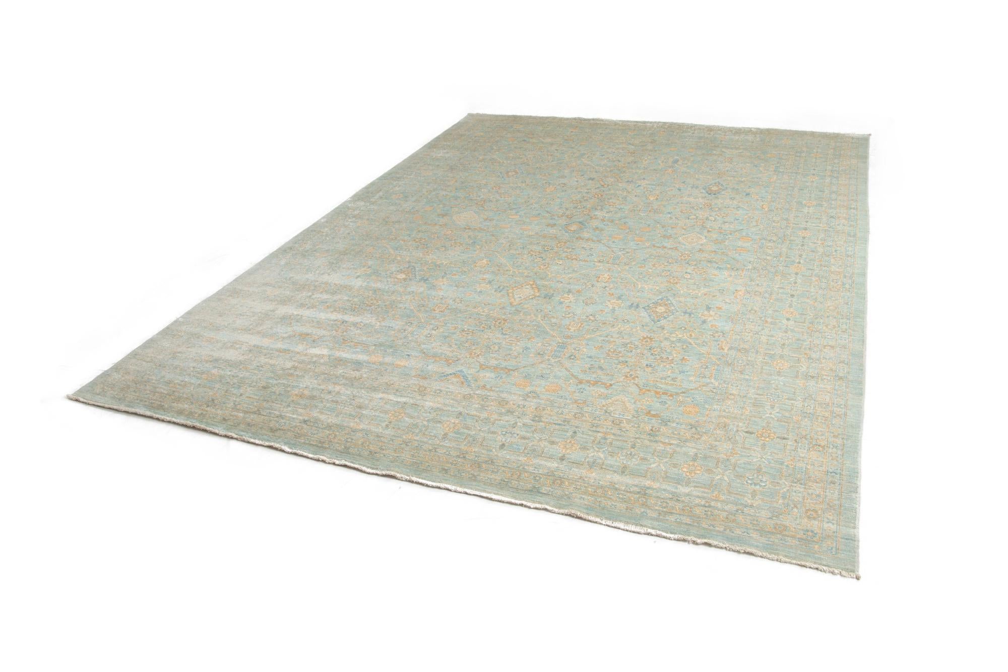 8' 8 x 11' 10 Hand Knotted Ziegler Rug