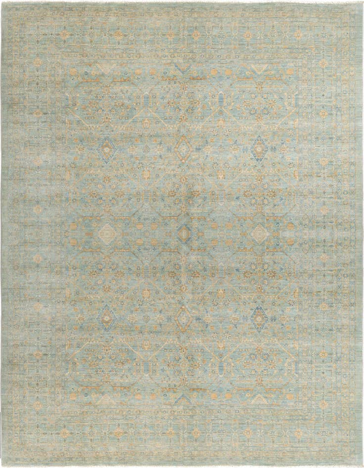 Detail image of 8' 8 x 11' 10 Hand Knotted Ziegler Rug
