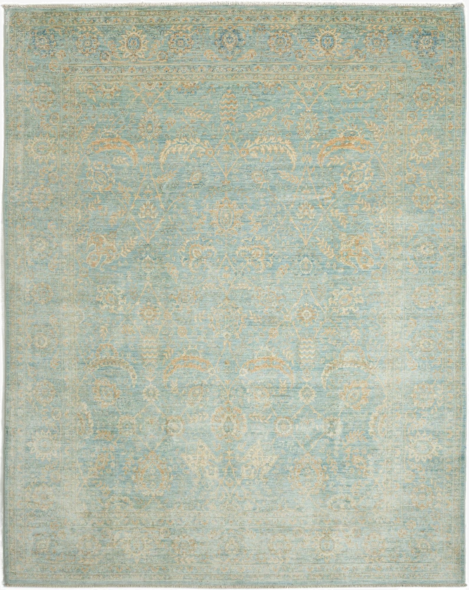 7' 8 x 9' 10  Hand Knotted Ziegler Rug
