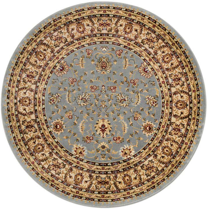185cm x 185cm Klassischer Agra Rund Teppich