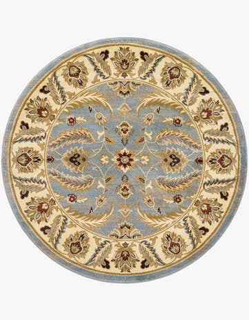 Light Blue Aditi Round Rug