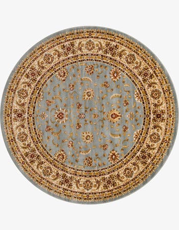 Light Blue Aditi Round Rug