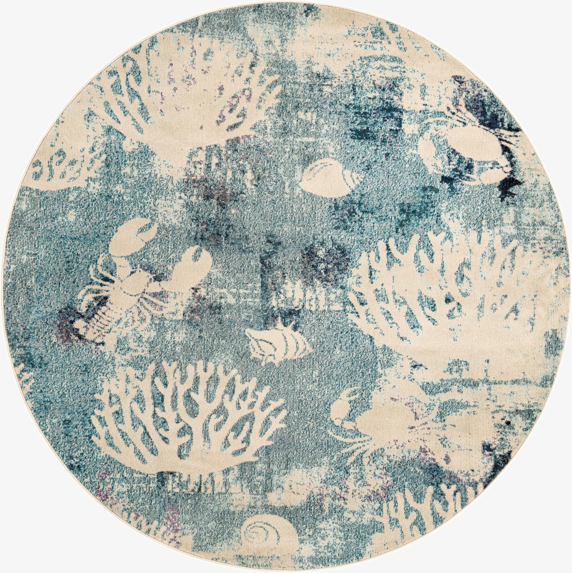 7' 10 x 7' 10 Washable Amalfi Round Rug