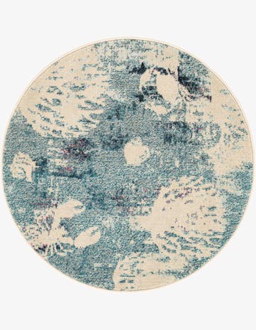 3' 3 x 3' 3 Washable Amalfi Round Rug