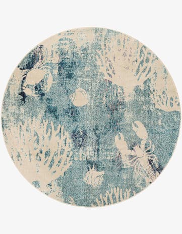 6' 1 x 6' 1 Washable Amalfi Round Rug