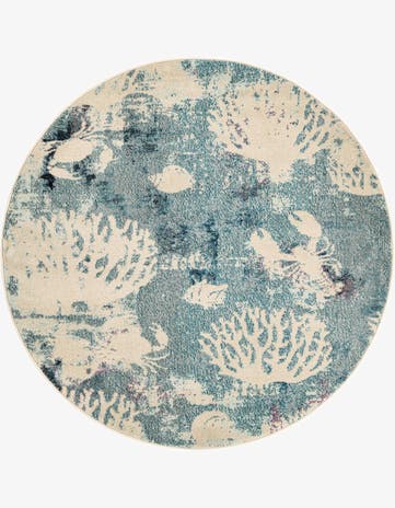 5' 3 x 5' 3 Washable Amalfi Round Rug