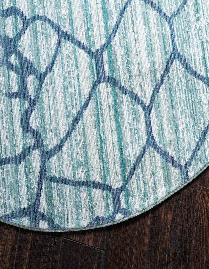 Detail image of 6' x 6' Aqua Round Rug