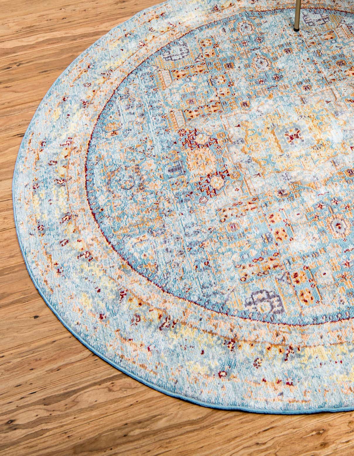 Detail image of 4' x 4' Aqua Round Rug