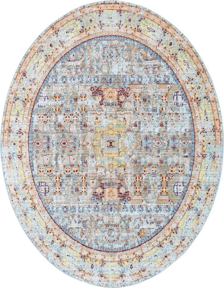Detail image of 6' x 6' Aqua Round Rug