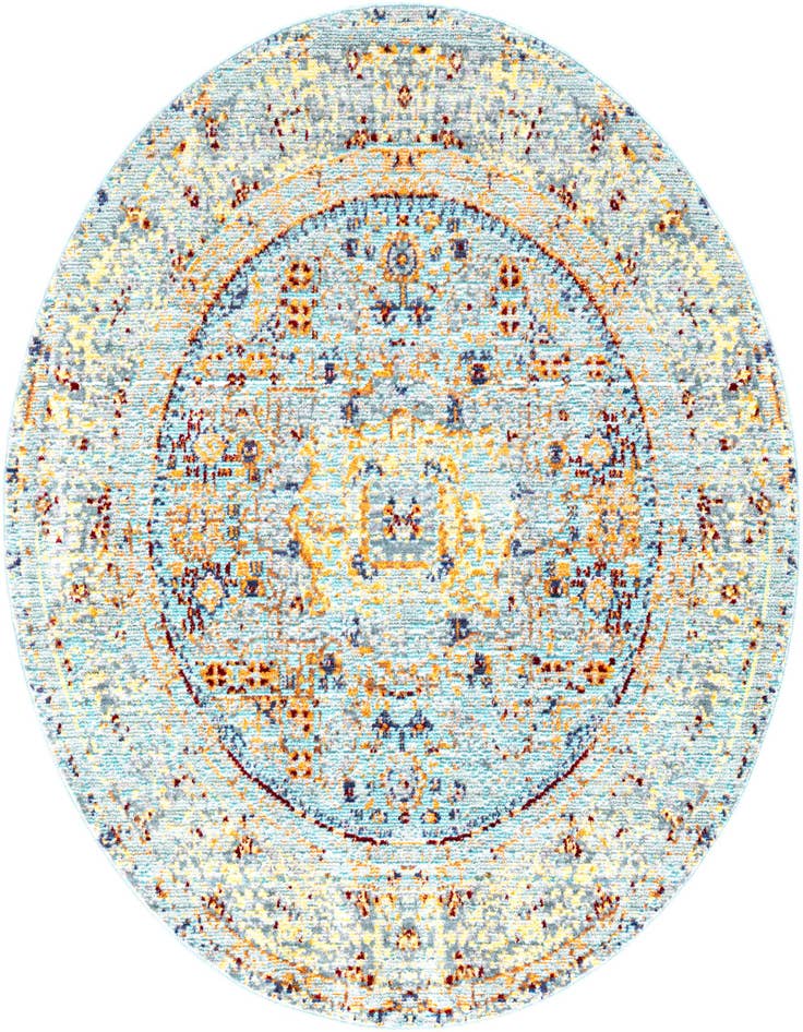 Detail image of 4' x 4' Aqua Round Rug