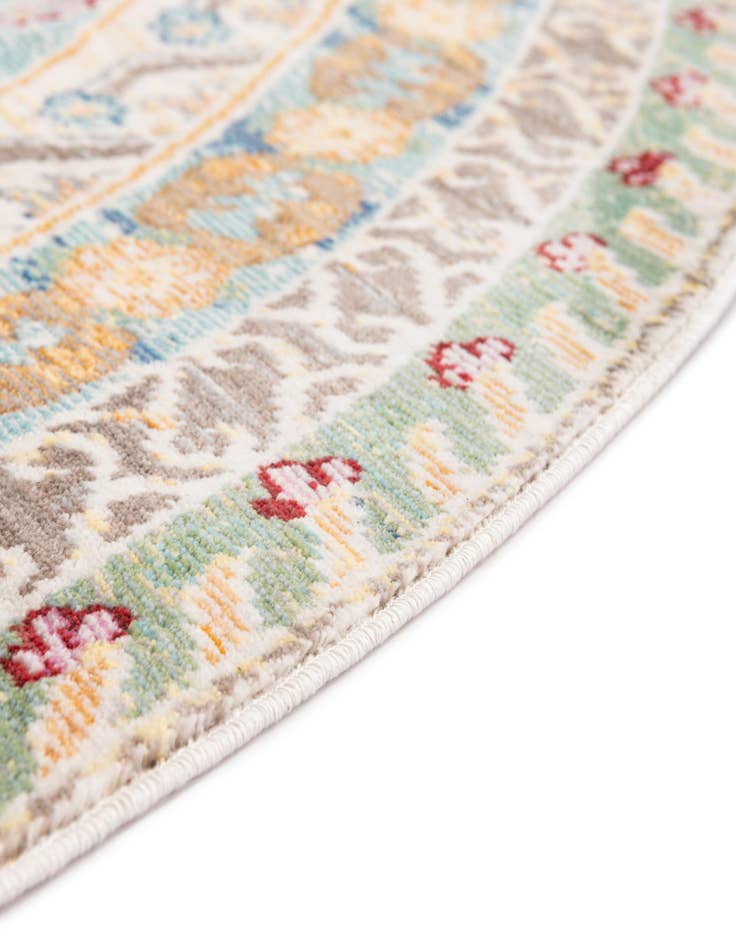 Detail image of 8' x 8' Aqua Round Rug