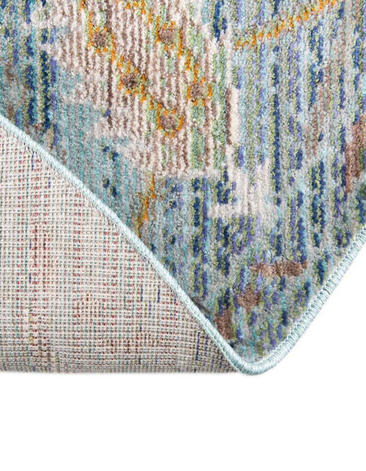 Detail image of 6' 7 x 6' 7 Aqua Round Rug