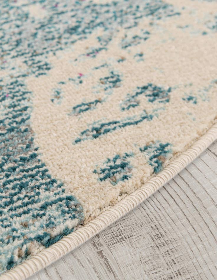 Detail image of 185cm x 185cm lavable Capri Alfombra redondo