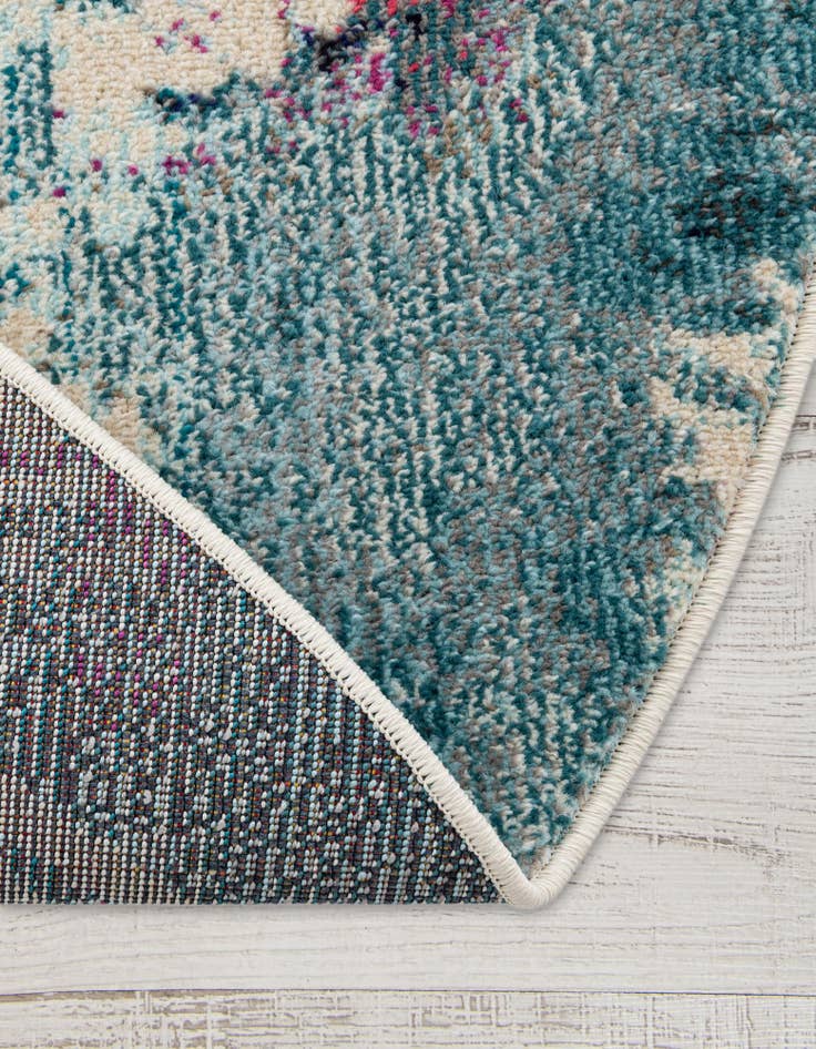 Detail image of 185cm x 185cm lavable Capri Alfombra redondo