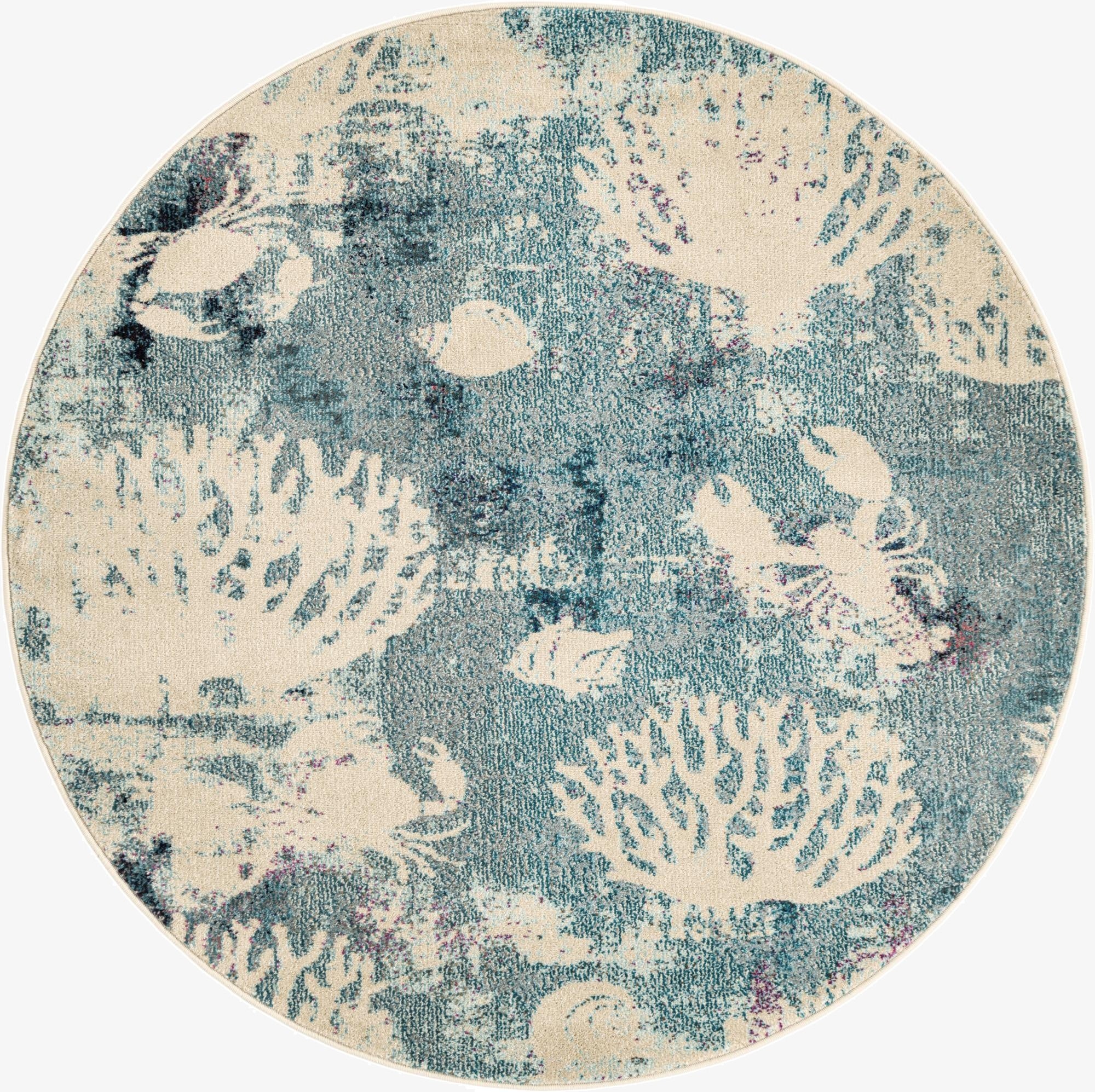 Primary image 5' 3 x 5' 3  Washable Capri Round Rug