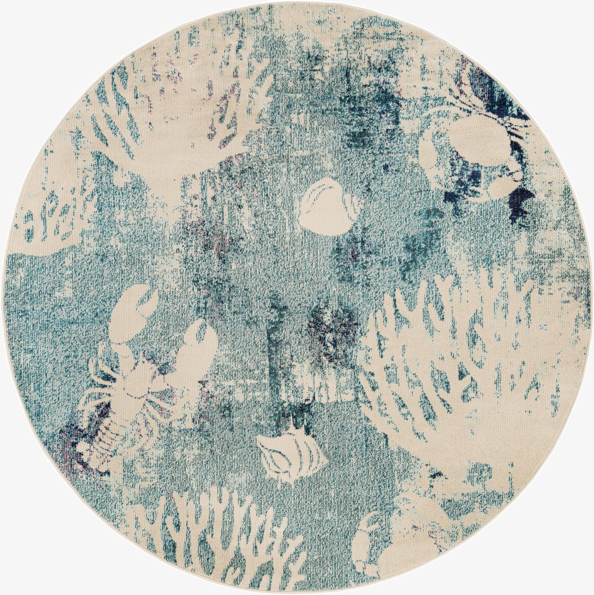 7' 1 x 7' 1  Washable Capri Round Rug