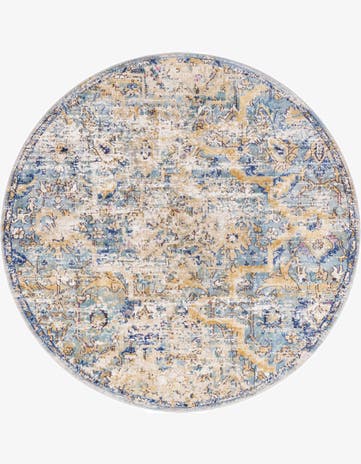 Light Blue Charlotte Round Rug