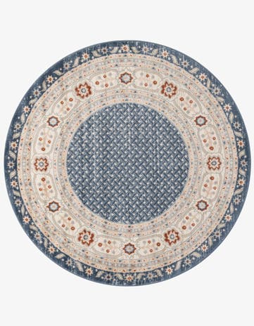 Light Blue Charlotte Round Rug