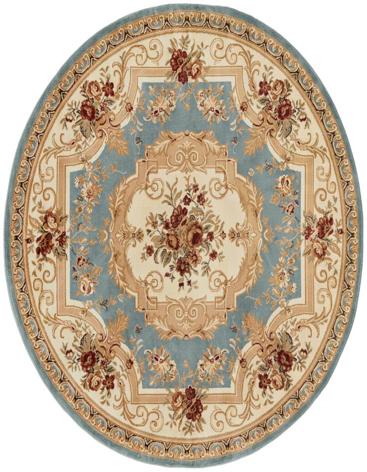 Detail image of 7' x 7' Classic Aubusson Round Rug