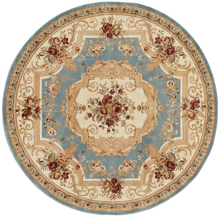 215cm x 215cm Aubusson classique Tapis Rond