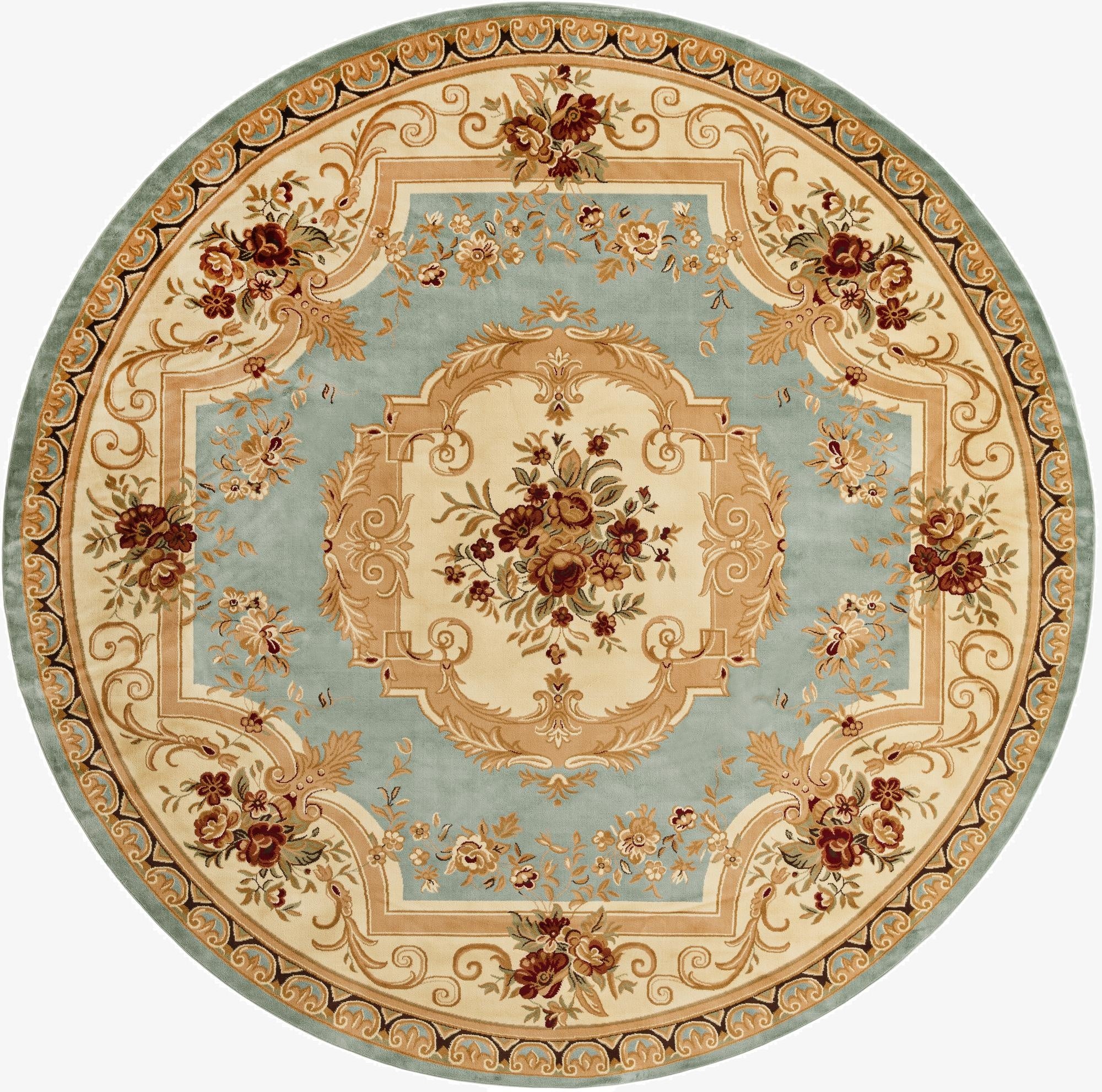13' x 13' Classic Aubusson Round Rug