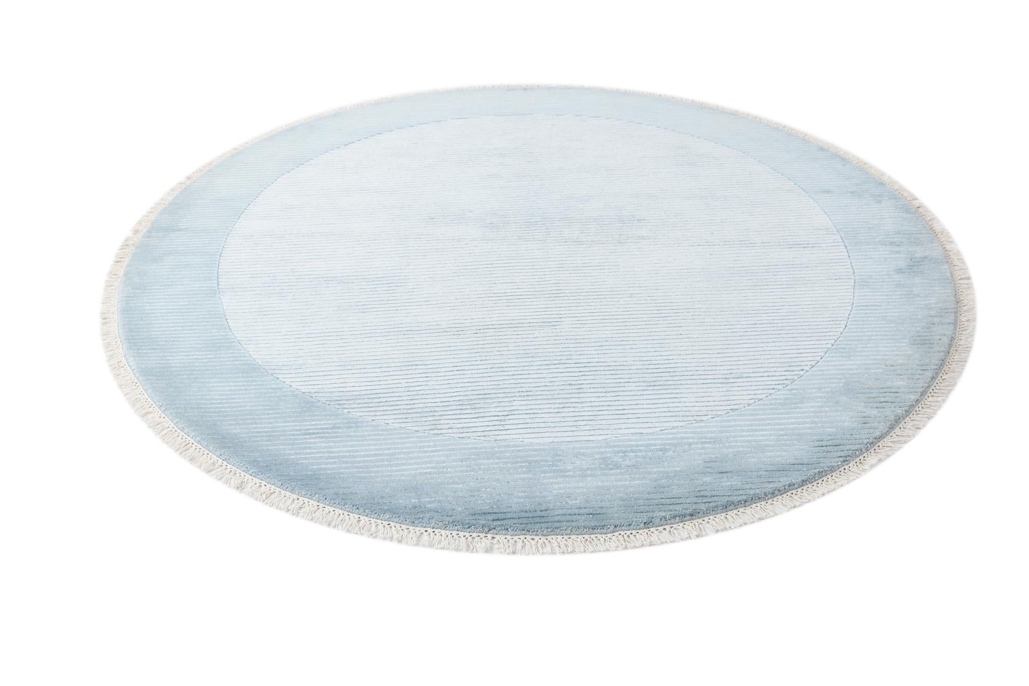 6' 8 x 6' 8 Hand Knotted Darya Wool Round Rug