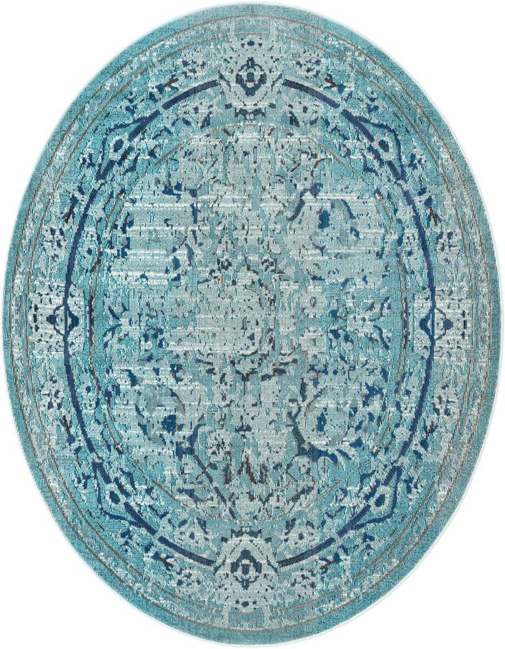 Detail image of 8' x 8' Washable Fleur Round Rug