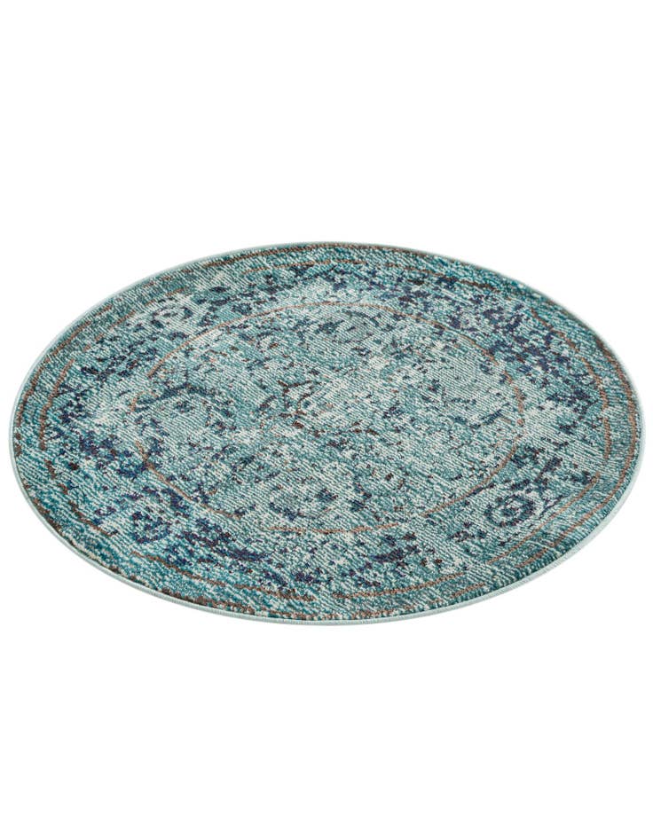 Detail image of 3' 3 x 3' 3 Washable Fleur Round Rug