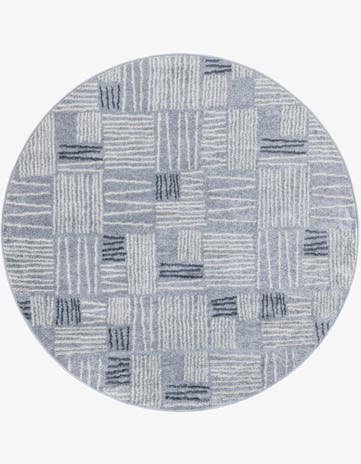 Light Blue Hanahan Round Rug