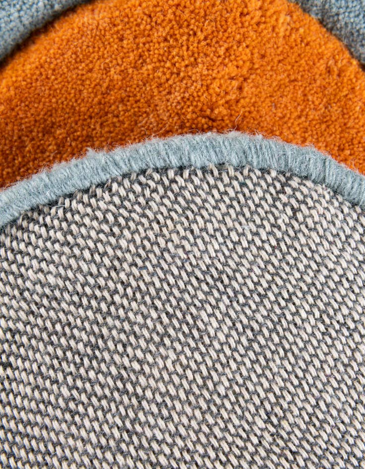 Detail image of 5' 1 x 5' 1 Happy Rugs Funky Flower Wool Round