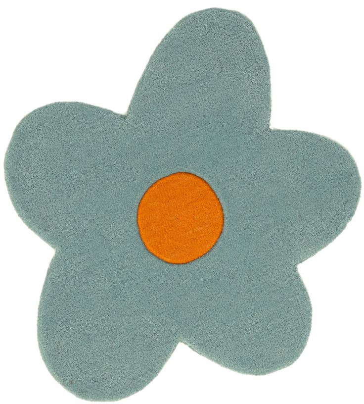 Detail image of 2' 2 x 2' 2 Happy Rugs Funky Flower Wool Round
