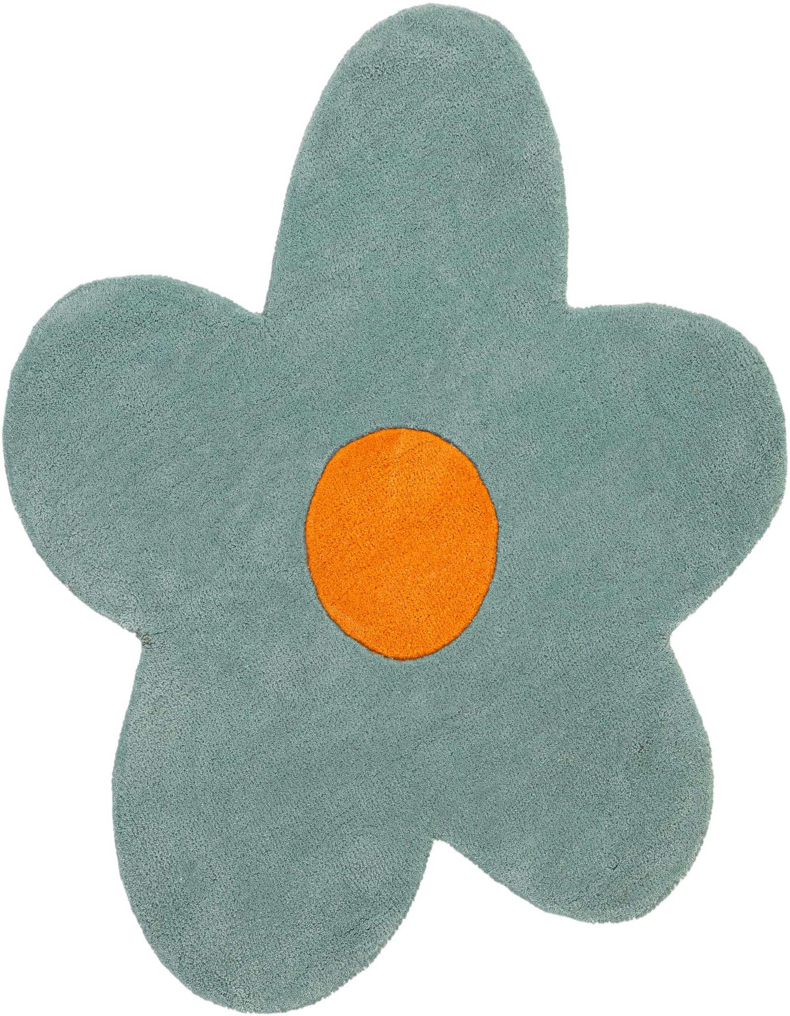 3' 1 x 3' 1 Happy Rugs Funky Flower Wool Round