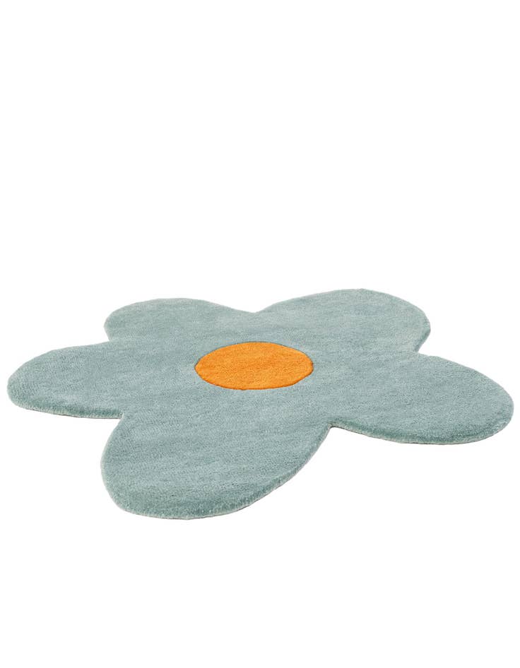 Detail image of 3' 1 x 3' 1 Happy Rugs Funky Flower Wool Round