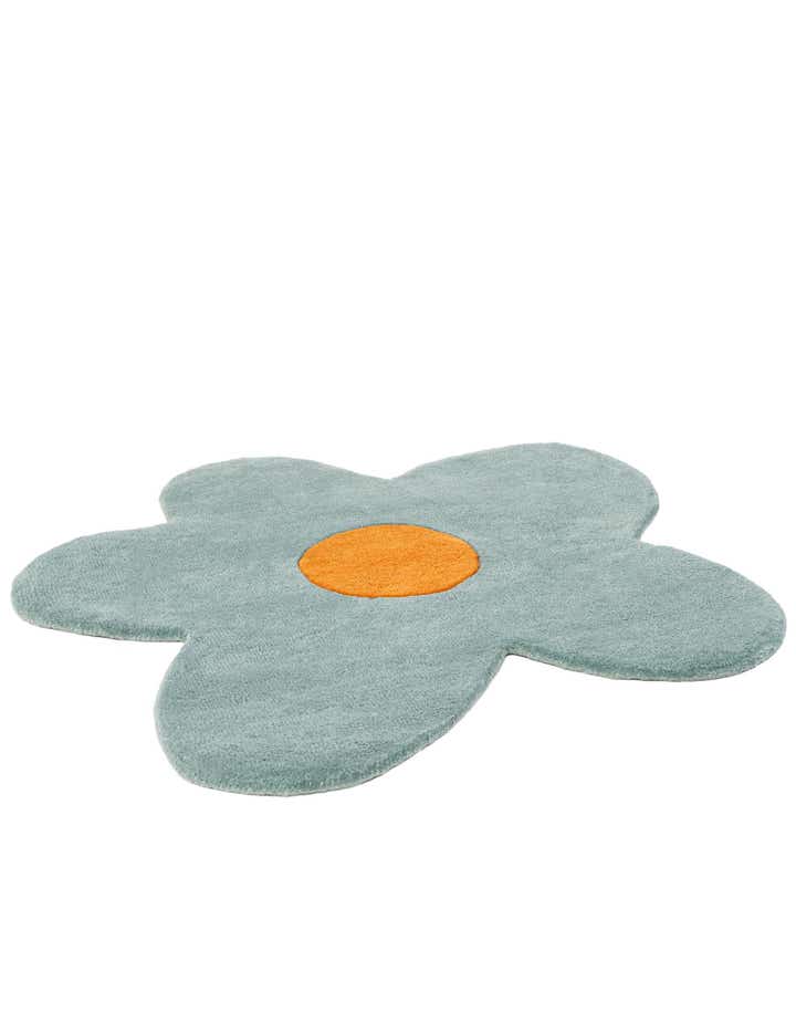 3' 1 x 3' 1 Happy Rugs Funky Flower Wool Round