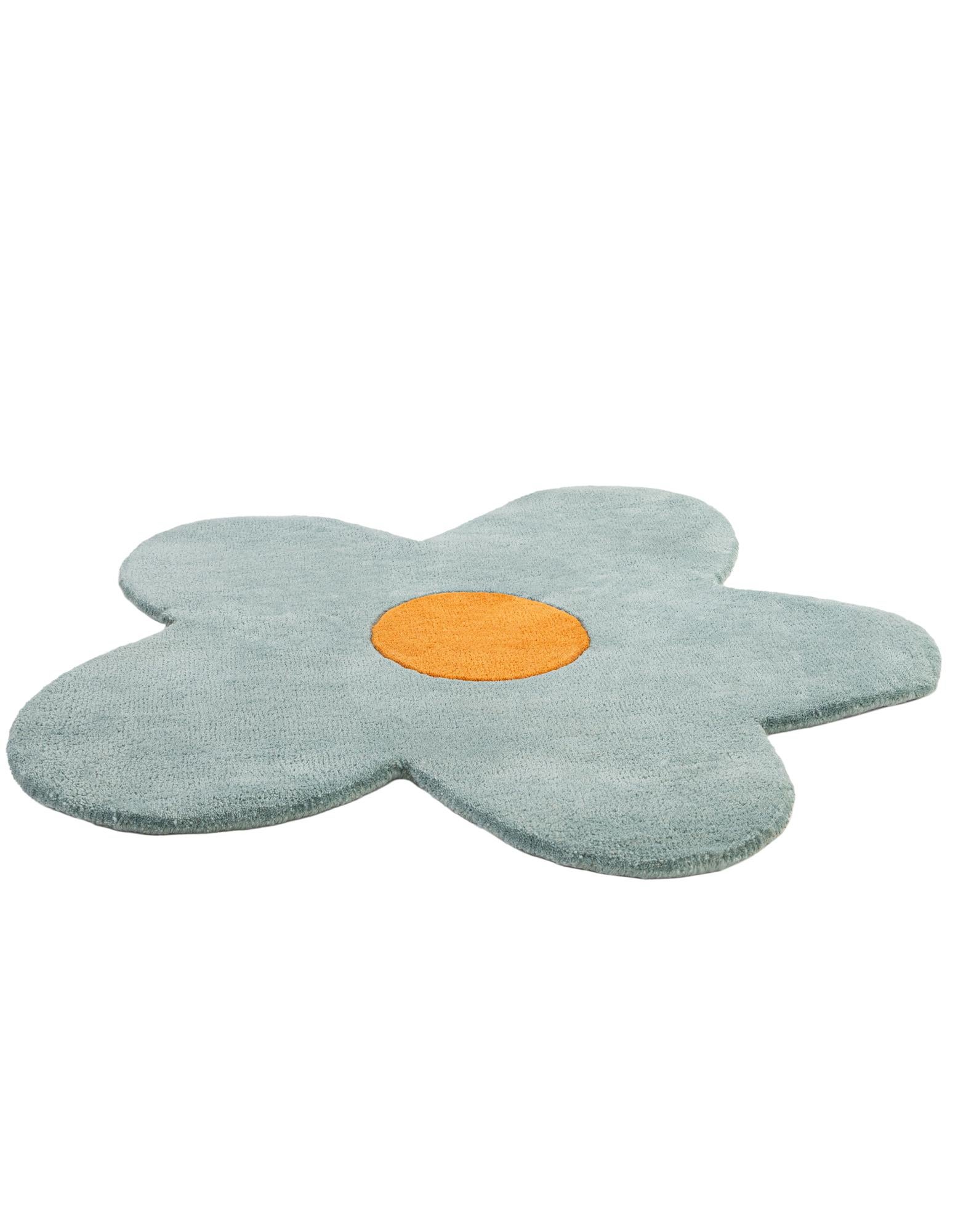 3' 1 x 3' 1 Happy Rugs Funky Flower Wool Round