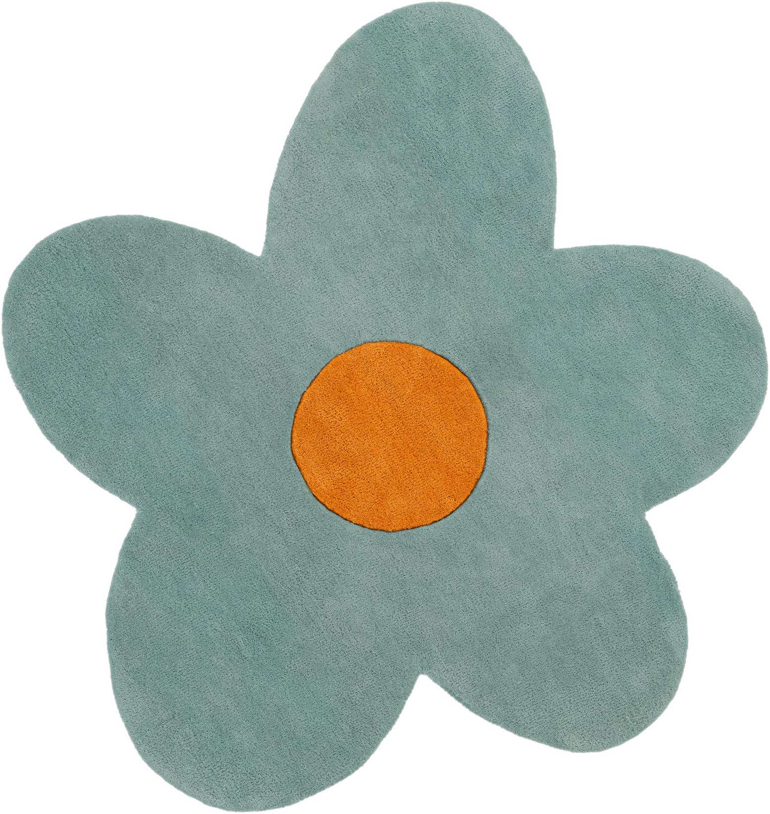 4' 1 x 4' 1 Happy Rugs Funky Flower Wool Round