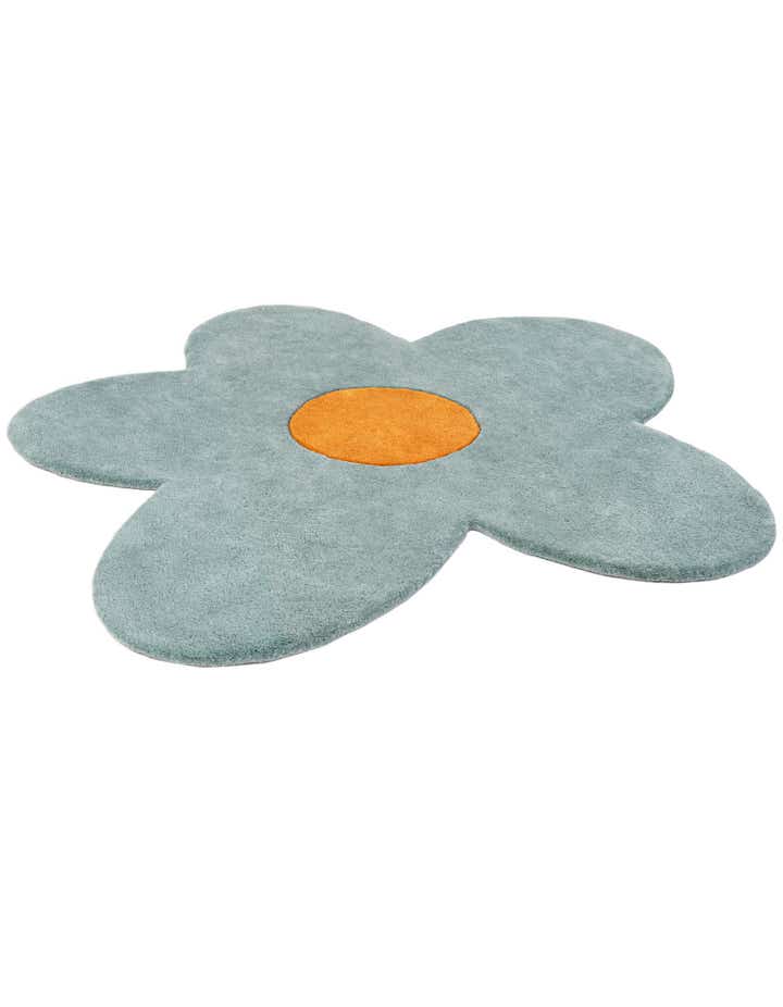 4' 1 x 4' 1 Happy Rugs Funky Flower Wool Round