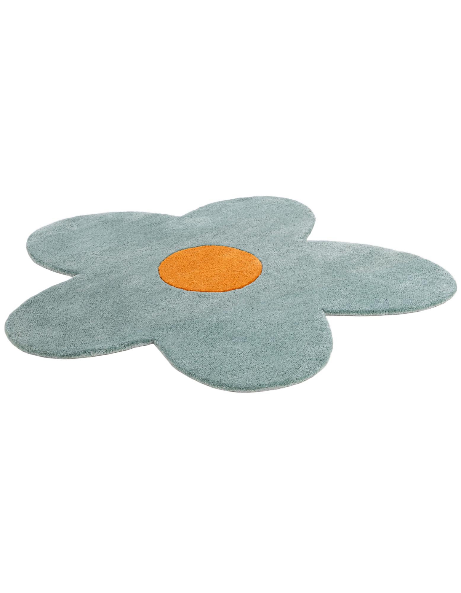 4' 1 x 4' 1 Happy Rugs Funky Flower Wool Round