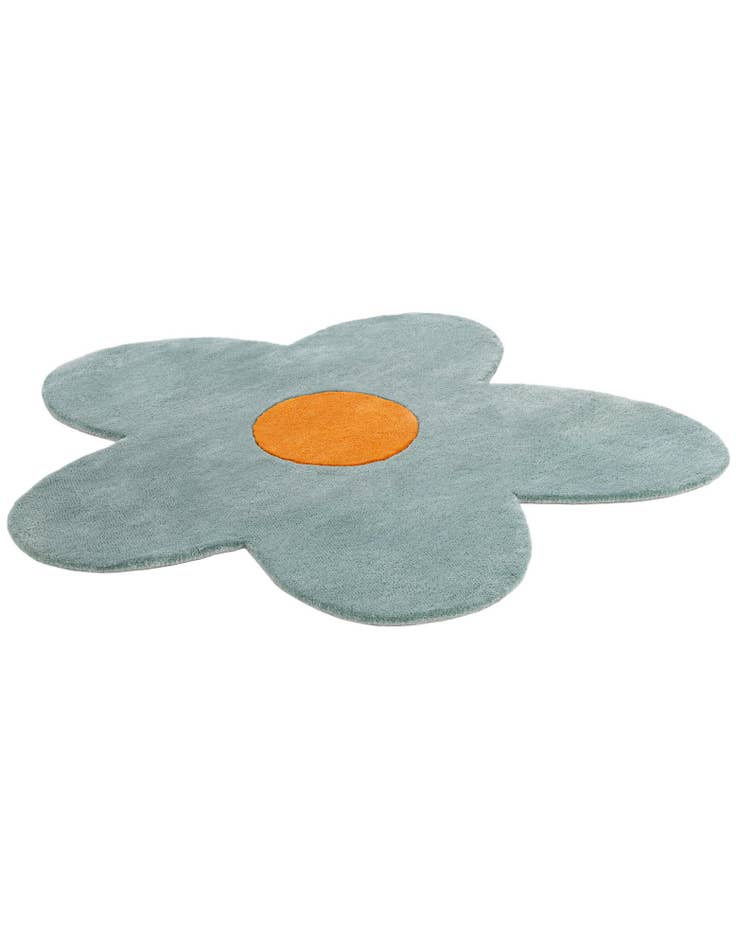 Detail image of 4' 1 x 4' 1 Happy Rugs Funky Flower Wool Round