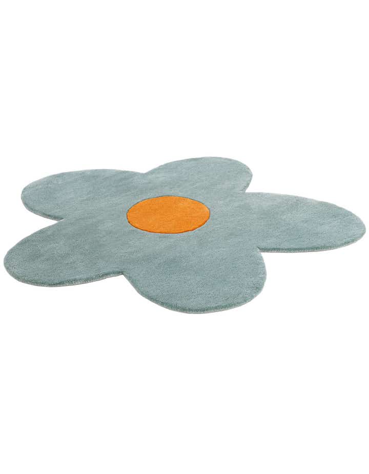 4' 1 x 4' 1 Happy Rugs Funky Flower Wool Round