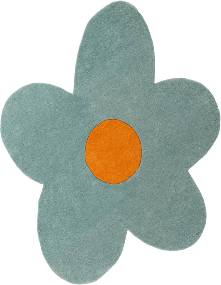 Detail image of 5' 1 x 5' 1 Happy Rugs Funky Flower Wool Round