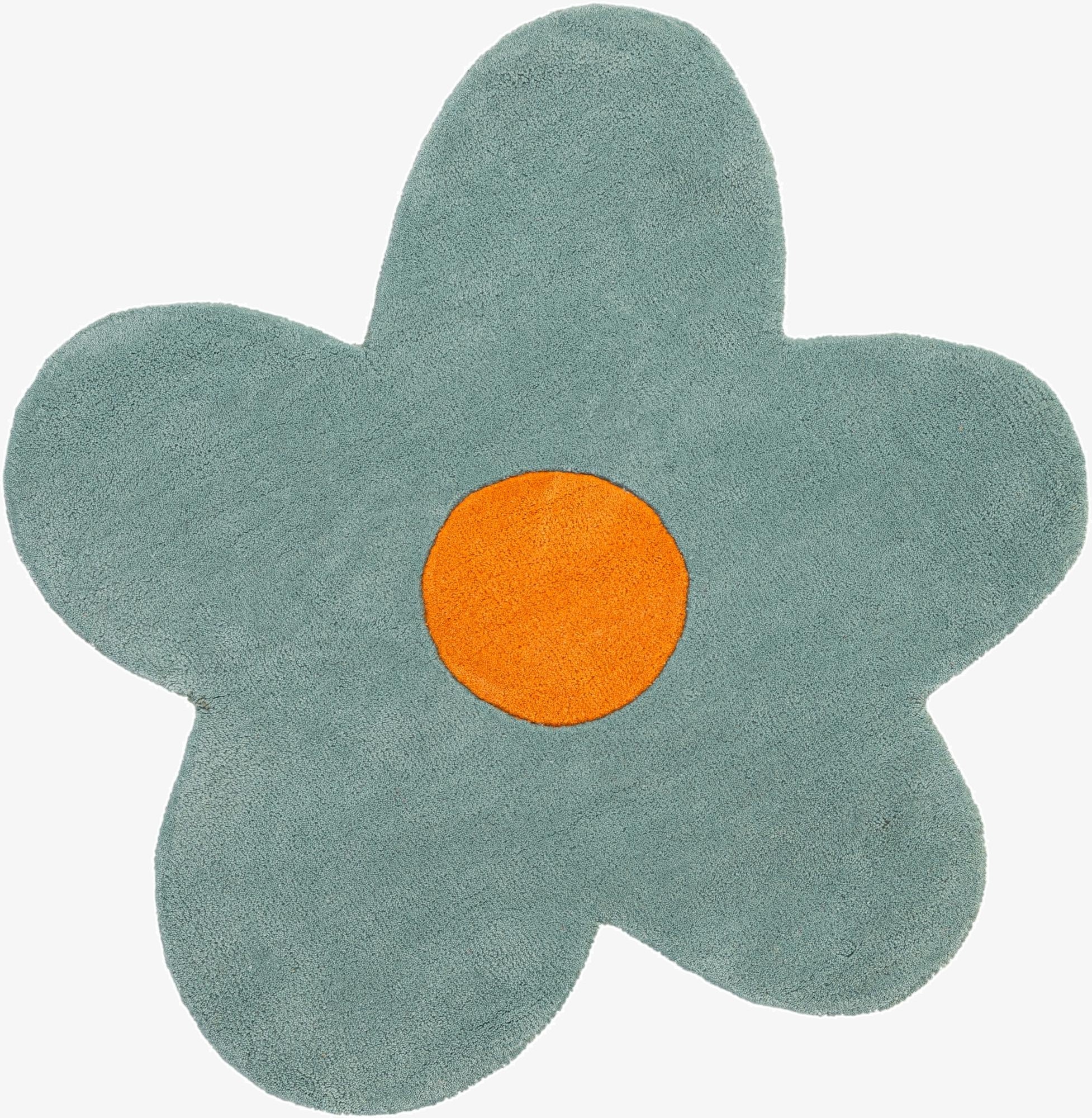 3' 1 x 3' 1 Happy Rugs Funky Flower Wool Round