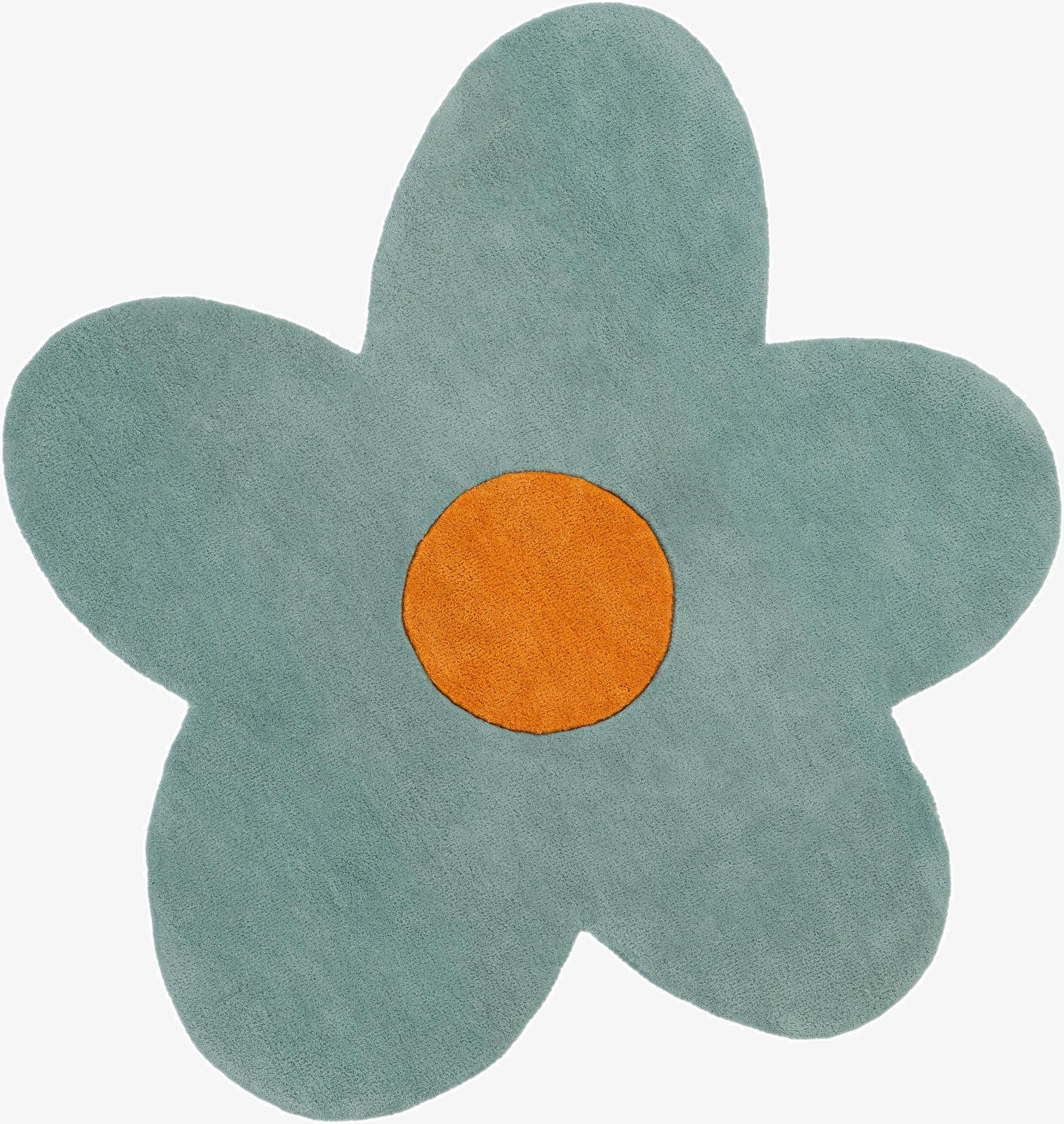 4' 1 x 4' 1 Happy Rugs Funky Flower Wool Round