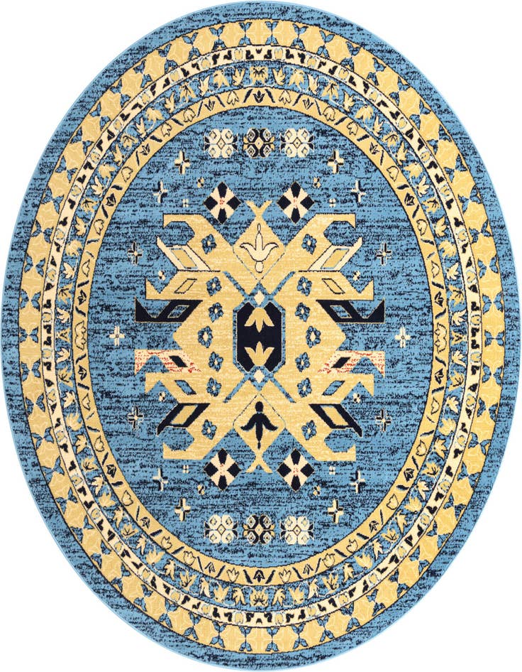 Detail image of 7' 10 x 7' 10 Heriz Design Round Rug