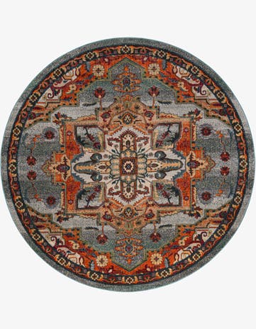 Light Blue Isabella Round Rug