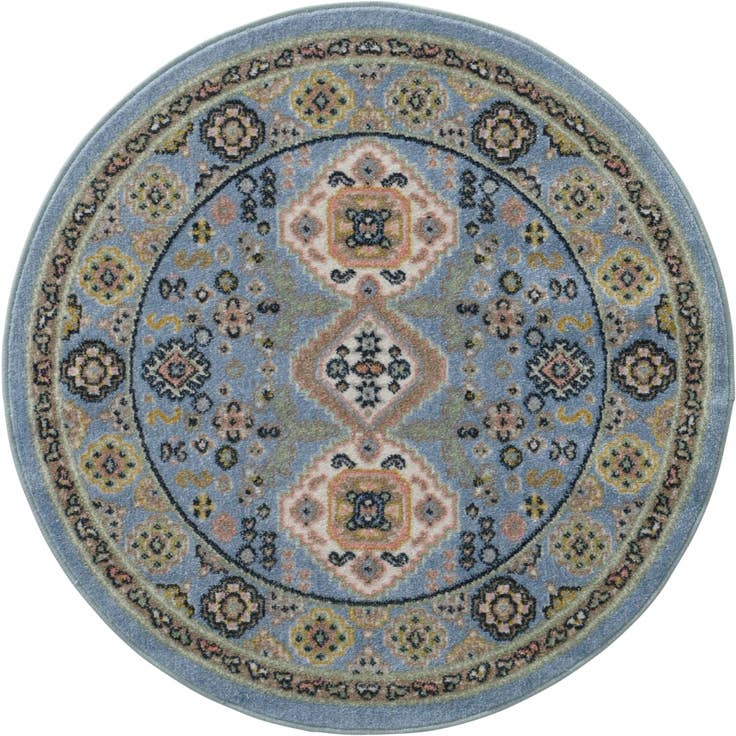 Detail image of 3' 3 x 3' 3 Kamala Washable Round Rug
