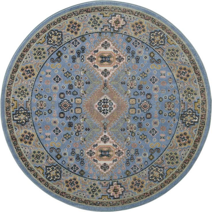 Detail image of 5' 3 x 5' 3 Kamala Washable Round Rug